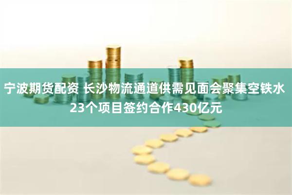 宁波期货配资 长沙物流通道供需见面会聚集空铁水 23个项目签约合作430亿元