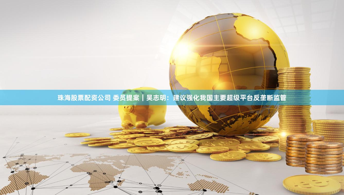 珠海股票配资公司 委员提案｜吴志明：建议强化我国主要超级平台反垄断监管